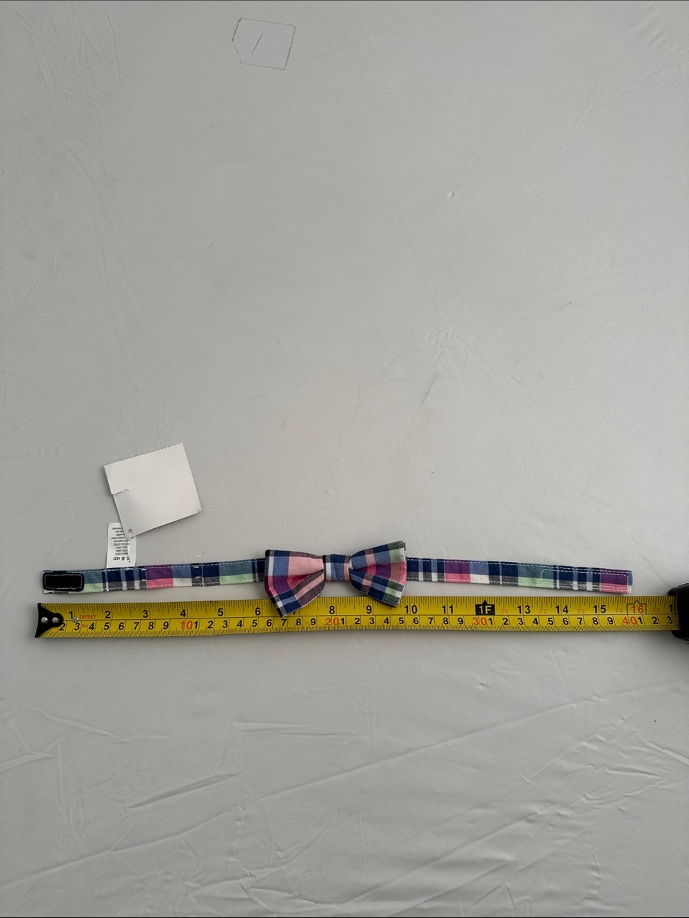 Gymboree multicolor plaid pre-tied bow tie 6+ - Picture 6 of 7